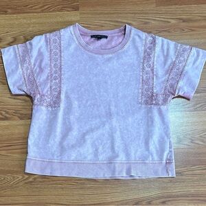 Jane + Delancey Short Sleeve Top Women’s Size Medium Pink Pullover